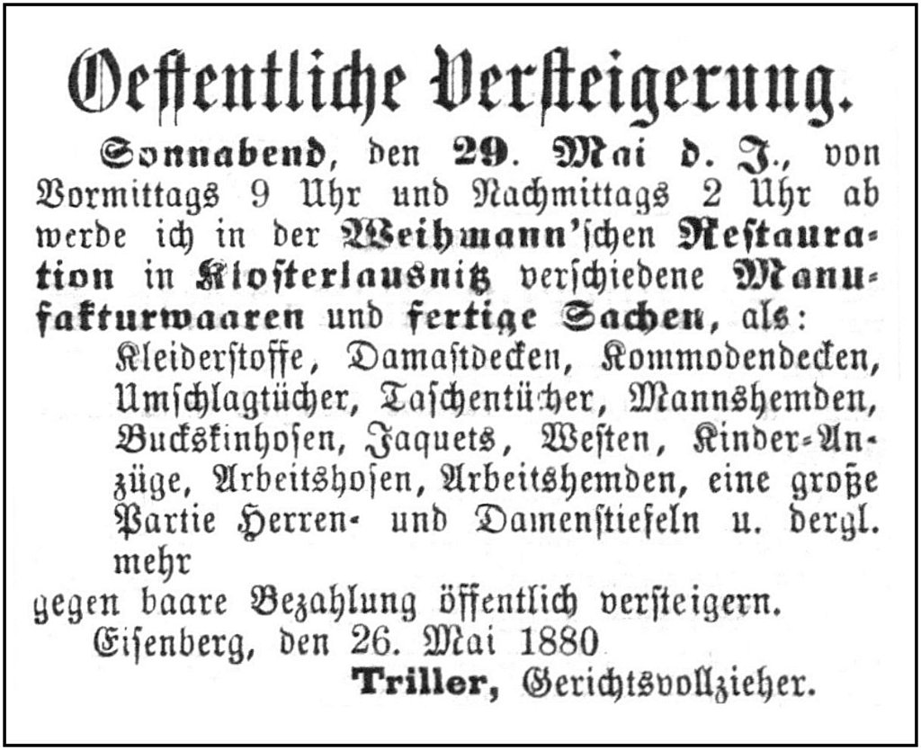 1880-05-26 Kl Versteigerung Weihmann